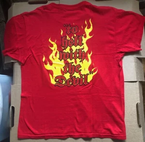 Vintage Stryper To Hell With The Devil 1986 Red Short Sleeve T-Shirt Size Large - Picture 1 of 8