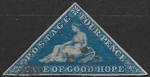 1853 Kap der Guten Hoffnung 4d. deep blue cancelled SG Nr. 4 - Bild 1 von 1