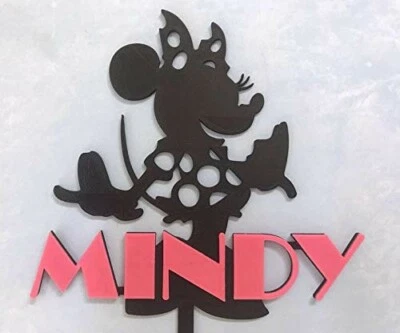 Topper de pastel de cumpleaños personalizado Disney Minnie Mouse Foto 1 de 4
