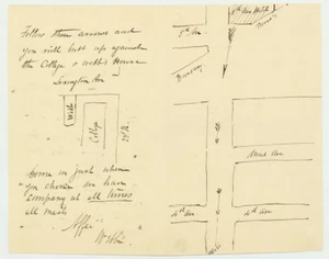 Alexander Stuart Webb gezeichnete Karte des Baruch College-Gebiets von New York City - Bild 1 von 2