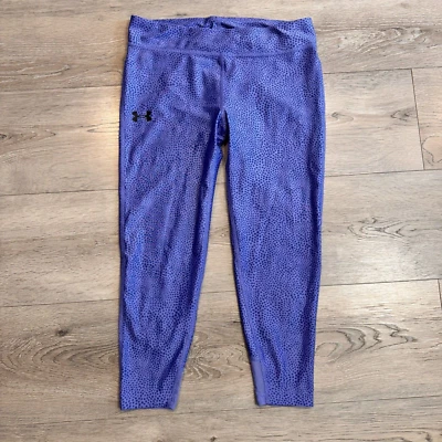 Under Armour Youth Girl’s Leggings Kids Purple Speckled Workout Size Large L YL - Image 1 of 4