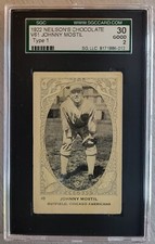 1922 Neilson's Chocolate V61 Johnny Mostil Type 1 *Vintage* SGC Good 2
