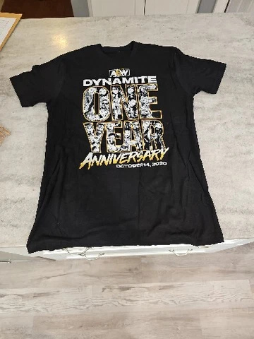 All Elite Wrestling AEW Dynamite One Year Anniversary Oct 14,2020 Black Size MED Cover