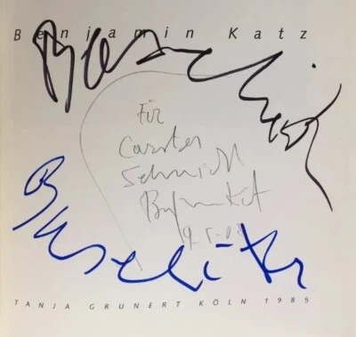 Georg Baselitz 3x signiert Benjamin Katz Katalog Unterschrift Autogramm Signatur - Bild 1 von 3