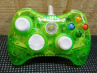 PDP Rock Candy Clear Green Wired Controller Xbox 360 Tested - Image 1 of 3