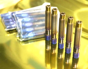 20x 75mm Titanium Wheel Stud Conversion Kit set for BMW Mini 14x1.25-14x1.5 - Picture 1 of 6