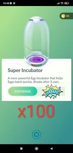 Pokémon Go - 100 Super Incubatrice - Veloce ed Economica (Leggere Descrizione) - Foto 1 di 3
