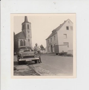 Foto antigua original Opel Kapitän o récord aprox. 1960 Landau Palatinado 9x9 cm - Imagen 1 de 2