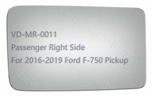 Mirror Glass Replacement For 2018 Ford F-650 F-750 Passenger Right Side RH 3918 - Picture 1 of 12