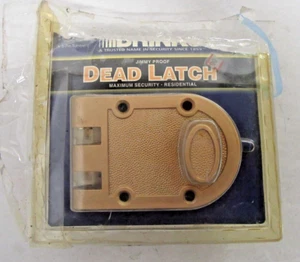 BRINKS Deadlatch Surface Mount Residential Jimmy Proof Vintage old stock Return - Picture 1 of 5