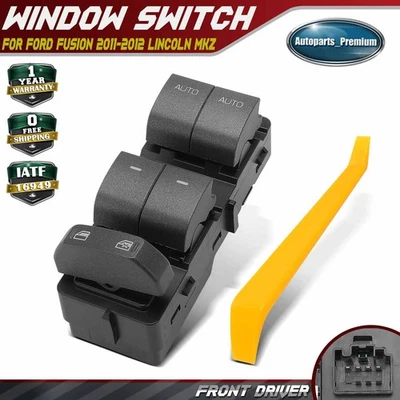 Interruptor de janela de energia dianteiro para Ford Fusion 2011-2012 Lincoln MKZ Mercury - Imagem 1 de 4
