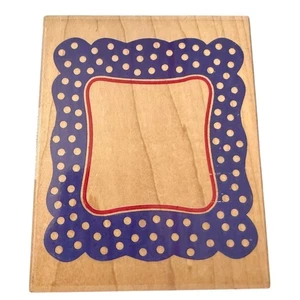 All Night Media Posh Impressions Polka Dot Frame Oversized Rubber Stamp - Bild 1 von 3