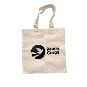 Modern Canvas Peace Corps Eco-Friendly Tote Bag Minimalist - Picture 1 of 2
