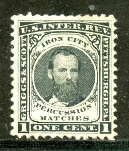 RO105b, Griggs & Scott match revenue stamp. - Picture 1 of 2