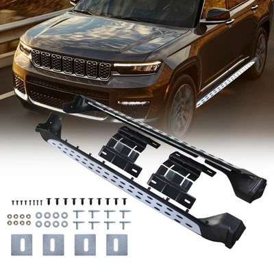 Aluminum Running Boards For 2011-2021 Jeep Grand Cherokee Side Steps Nerf Bars Foto 1 de 4