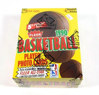 Caja de baloncesto Fleer 1990-91 (36 paquetes) BBCE envuelta FASC de un estuche sellado Foto 1 de 2