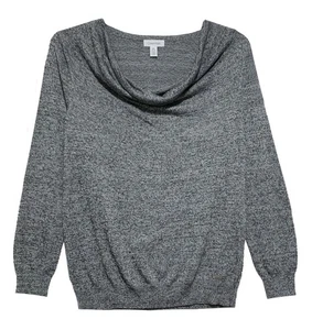 Calvin Klein Heather Gray Lightweight Pullover Draped Neckline Sweater, size M - Bild 1 von 4