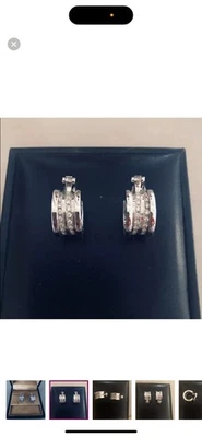 Pendientes de diamantes de oro blanco de 18 quilates Bvlgari Foto 1 de 4