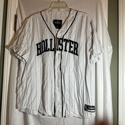Hollister California Embroidered Baseball Jersey T Shirt XL Men's HCO Worldwide Foto 1 de 4