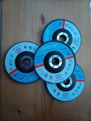 TOOLTECH Fächerschleifscheibe Lamellenscheiben Schleifscheiben Schleifmop 125 x 22 mm 1-4