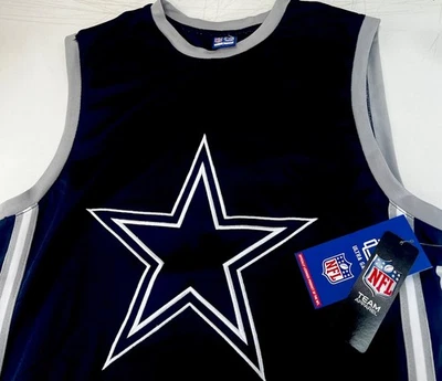 Camisa Jersey Dallas Cowboys Sin Mangas Big Star Logo Hechizo Cosido NFL NUEVA L Foto 1 de 4