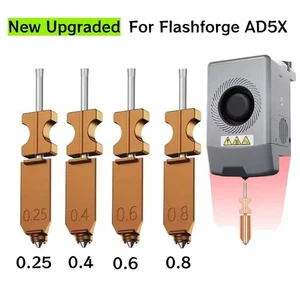 Hardened Upgrade Quick Detachable Nozzle  0.4 0.6 0.25 0.8mm For Flashforge AD5X - Picture 1 of 21