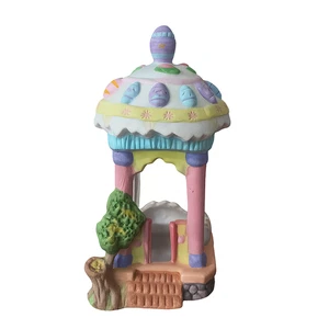 Cottontale Cottages Porcelain Easter Gazebo Figurine 4.5" Spring Decor Vtg 1996 - Picture 1 of 12