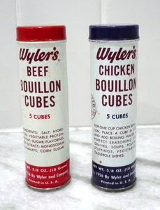 Wyler's Beef Chicken Flavor Bouillon leer Werbung rustikal Bauernküche - Bild 1 von 8
