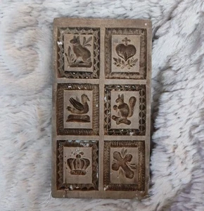 Stampo per biscotti primitivo SPRINGERE FOLK ART Speculaas 6 croce cigno cuore corona volpe - Foto 1 di 10