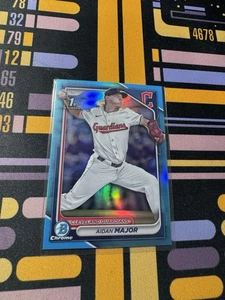 Aidan Major 2024 Bowman Draft Chrome 1st Bowman Sky Blue Refractor Cleveland - Picture 1 of 2