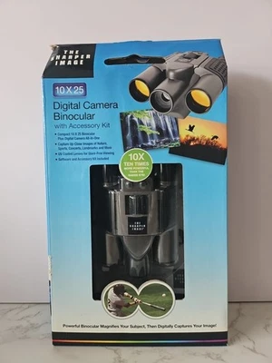 Sharper Image 10x25 Digital Camera Binoculars #1617494 Accs Kit Inc. New - Image 1 of 4