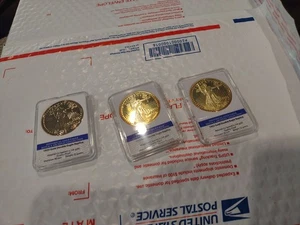 3x American Mint 1933 Double Eagle Replica Limited Edition 24k Gold Plated Coin - Bild 1 von 8