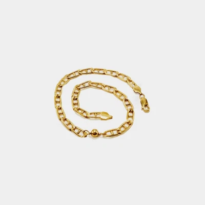 Solid Chain Unisex Anklet Bracelet 10 -11 inch  Genuine 1/20 -14K Gold Filled - Image 1 of 4