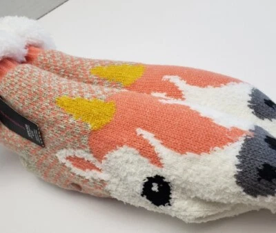  Slipper Socks NEW Womens Unicorn S/M  Sherpa Slip Resistant - Image 1 of 4
