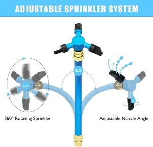 Trampoline Sprinkler for Kids, Outdoor 360 Degree Whirl Sprinkler Fun Wate - Picture 1 of 5