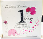 LARGE 1st Birthday Card - Daughter - 8.25 x 8.25 Inches