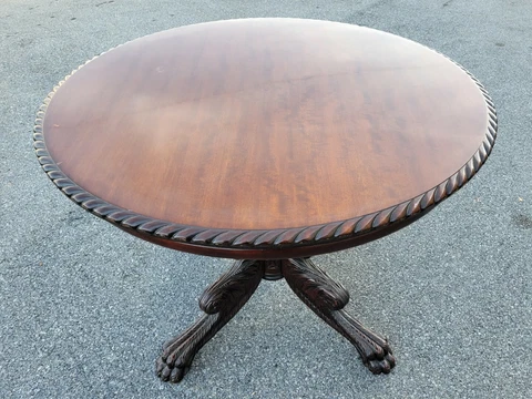 19th Century American Made Solid Mahogany Federal Center Table 1830-1840 Cover