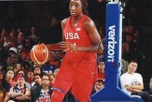 TINA CHARLES WNBA USA Olympic Team Basketball Auto Autographed Signed 4x6 Photo - Picture 1 of 1