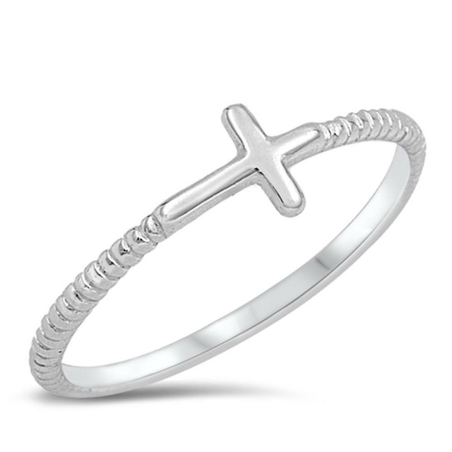 Crossed Tibia Ring Shinbone Sterling Silver Ring. 