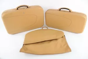 2004-11 Ferrari 612 Scaglietti 3-Piece Tan Schedoni Luggage Set - Picture 1 of 24