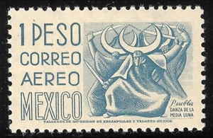 pa022 Mexico Arquite MNH paper 1 Sc#C195 Mc#988 Et#aa022 turquoise-gray - Picture 1 of 1