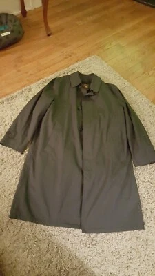 Botany 500 mens TrenchCoat Overcoat Raincoat Blue Zip In/Out Fur Lining  42 reg - Image 1 of 4