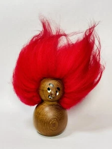 RARE Arne Basse Denmark MCM Teak Troll Red Hair - Picture 1 of 7