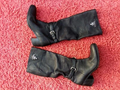Botas Prada Cuero Bosnia Negro Talla 39.5 Foto 1 de 4