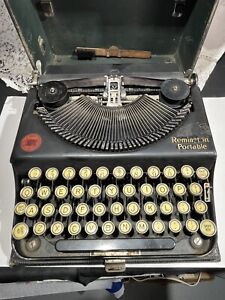 Antique 1923 Remington Portable Typewriter NX33677 w/ Case Wabash College