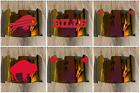 Miroir chrome rouge Buffalo avec casque de football rouge grandeur nature visière bouclier + clips