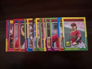 2024 Topps Heritage MINI Arizona Diamondbacks Base Team Set of (14) Carroll - Picture 1 of 1