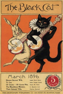The Black Cat March 1896 Music Singing Art Wall Room Poster - POSTER 20x30 - Image 1 of 4