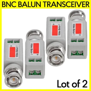 2 Paar BNC Stecker Balun Stecker über Cat6 Cat5 Cat3 Stecker Anschluss CCTV Kamera - Bild 1 von 5