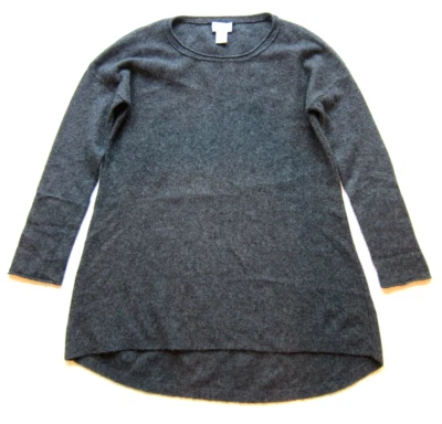 Suéter Largo Cuello Redondo Gris Cachemira 100% Suave Surroundings Mediano Foto 1 de 4